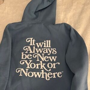 Blue NYON Hoodie with Smiley Logo